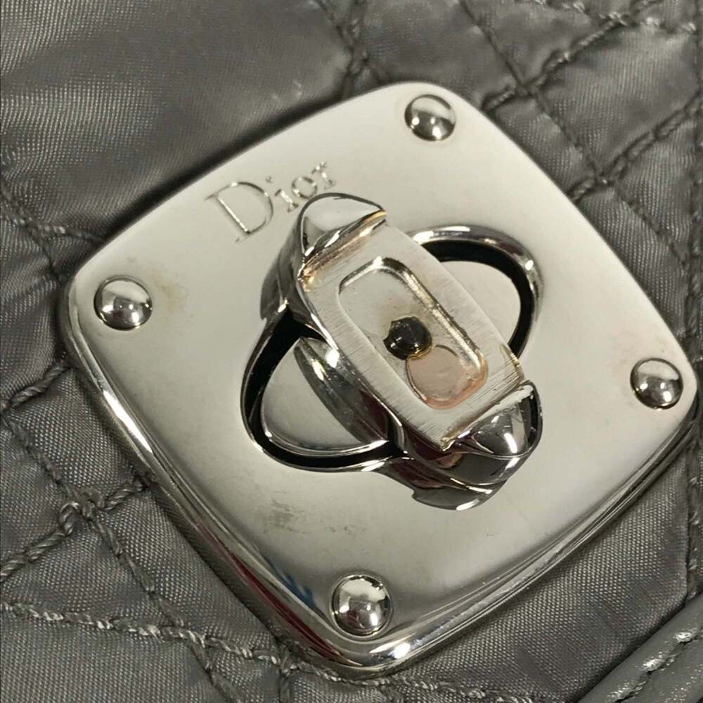 CHRISTIAN DIOR Gray Leather Pochette Shoulder Bag - Picture 5 of 14
